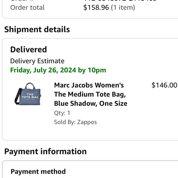 Marc Jacobs Women's The Medium Tote Bag, Blue Shadow - Picture 13 of 14